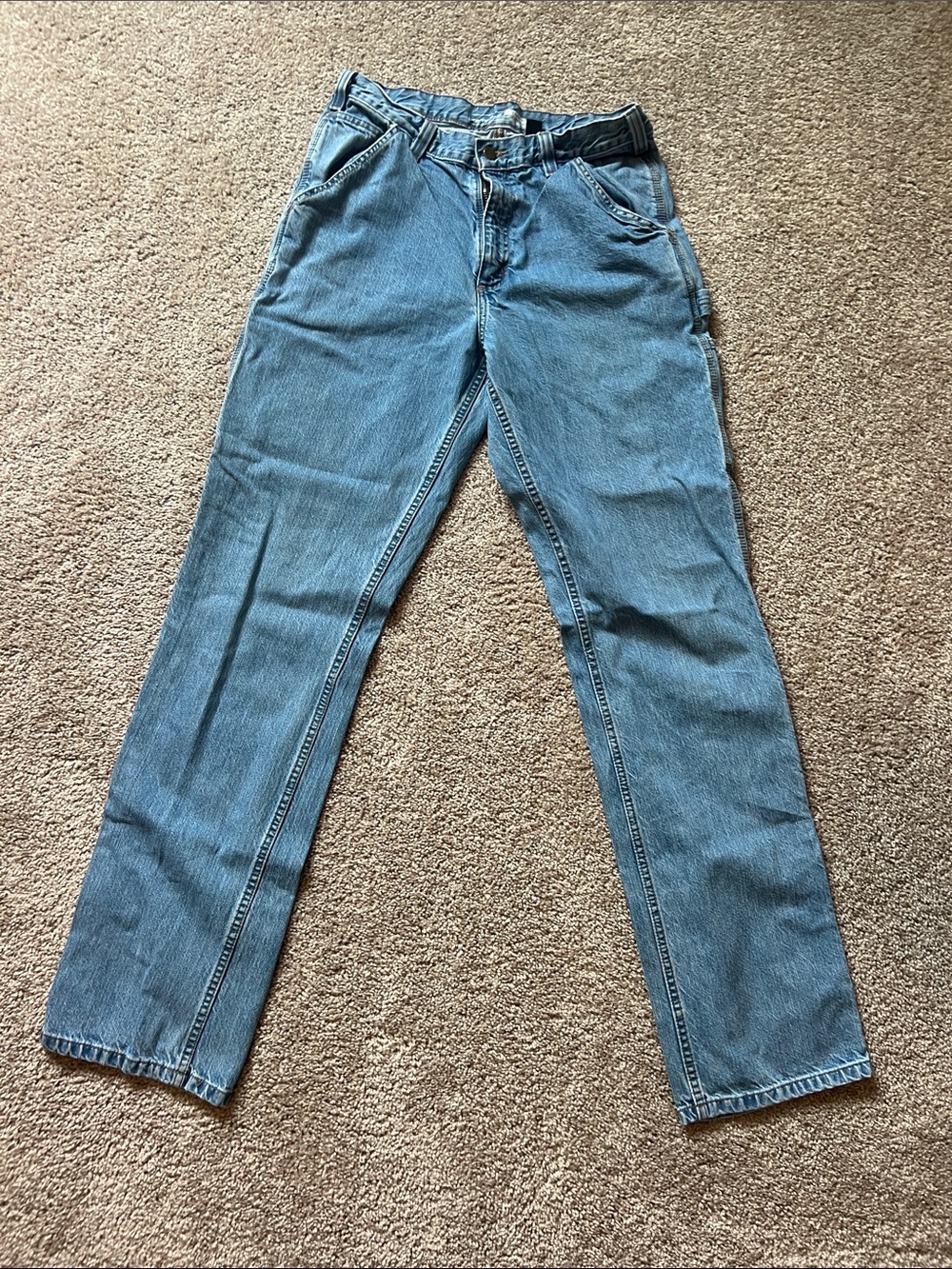 Carhartt Men's Straight Light Blue Denim Jeans 32x36